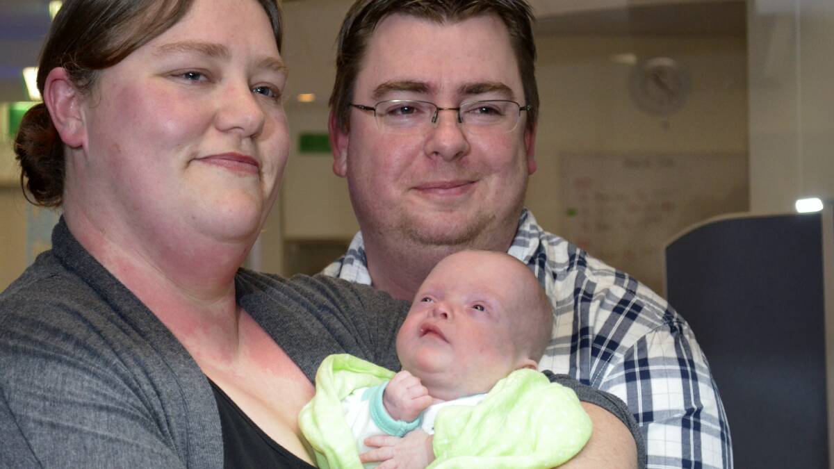 Jodie Maggs and Scott Wood with their baby boy, Eli, who was born 15 weeks premature weighing in at 485 grams. He is finally homeward bound after spending five months in hospital.
