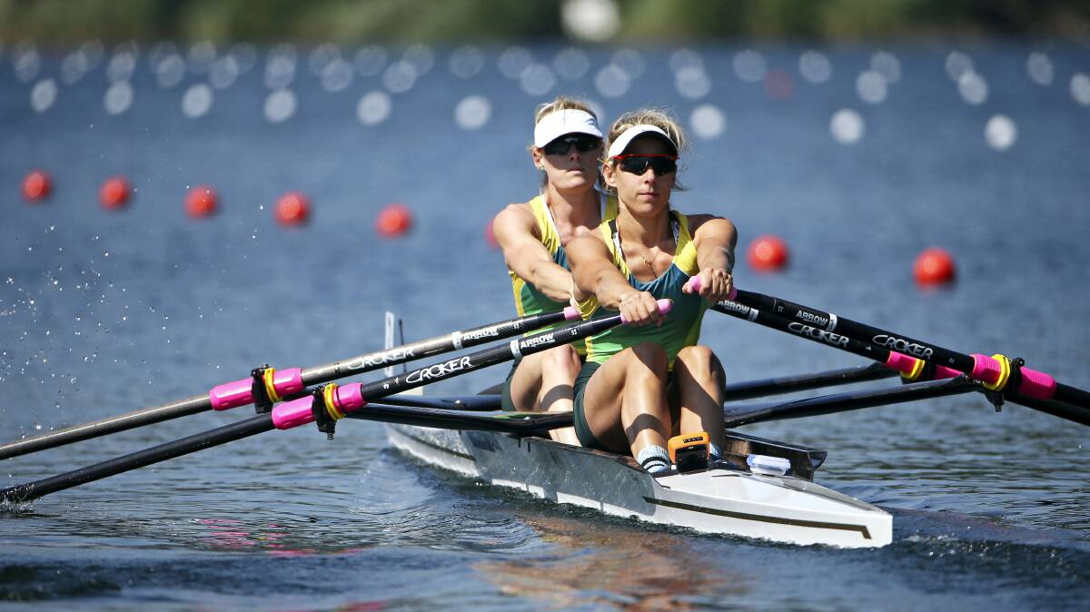 Australians Alice McNamara and Ella Flecker compete in the lightweight women’s double sculls heats at the World Cup in  Switzerland in July. 