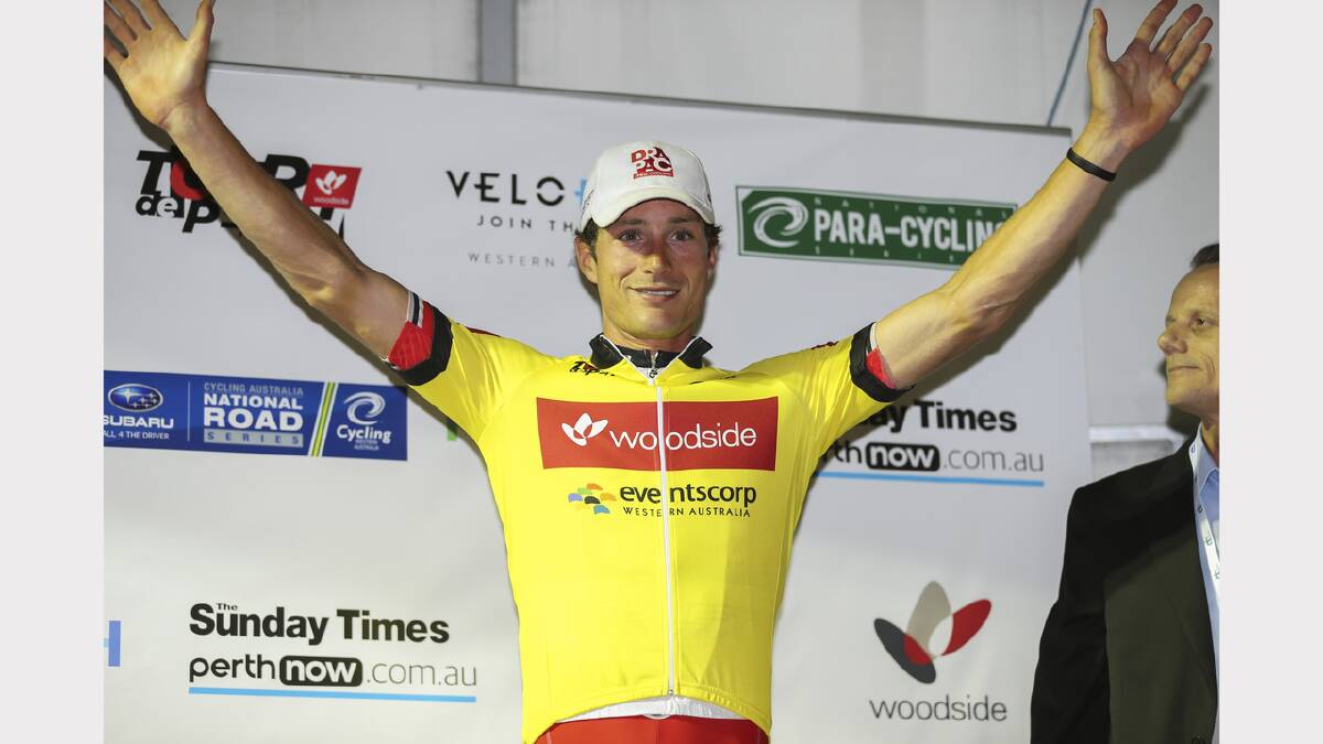 Will Clarke in the Tour de Perth leader's jersey. Photo credit: Mark Gunter