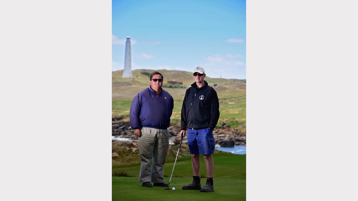 Cape Wickham grow-in superintendent John Geary and links assistant superintendent Ash Hobson. Photo by Phillip Biggs