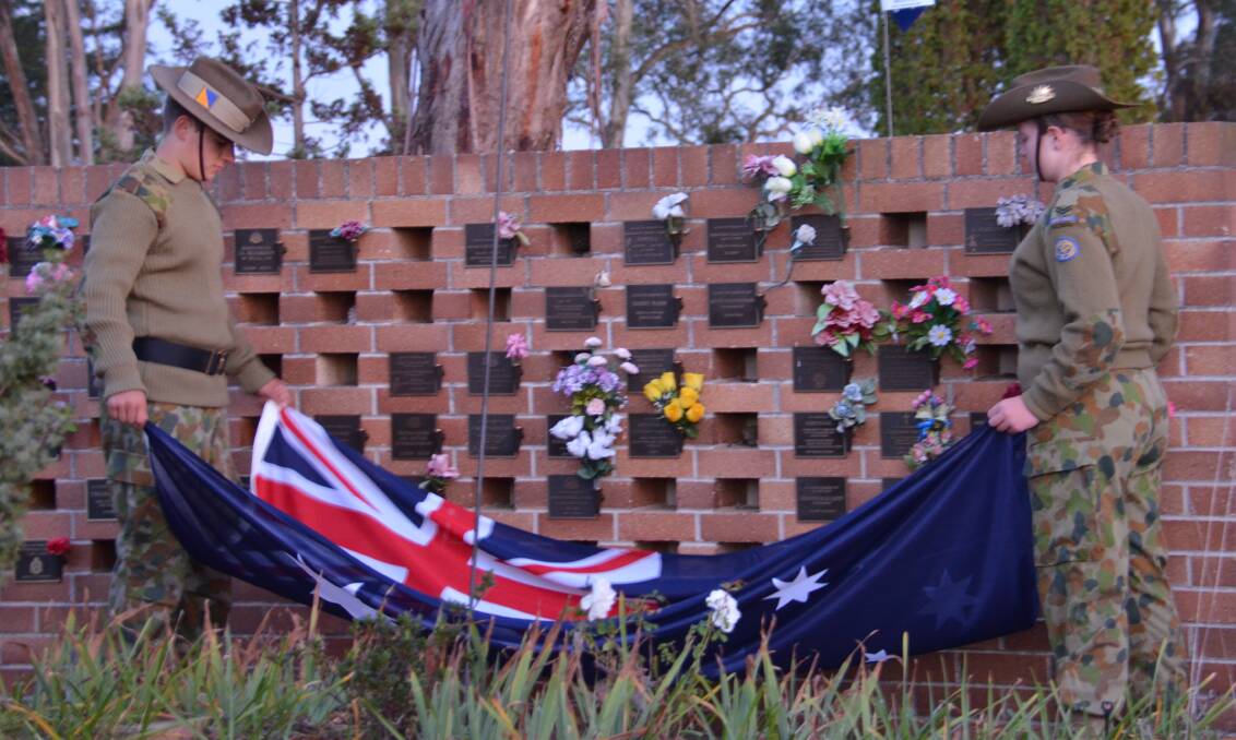 In a unique Glen Innes tradition, the unveiling of the graves of fallen veterans and service people followed the dawn ceremony, with family members addressing the gathering