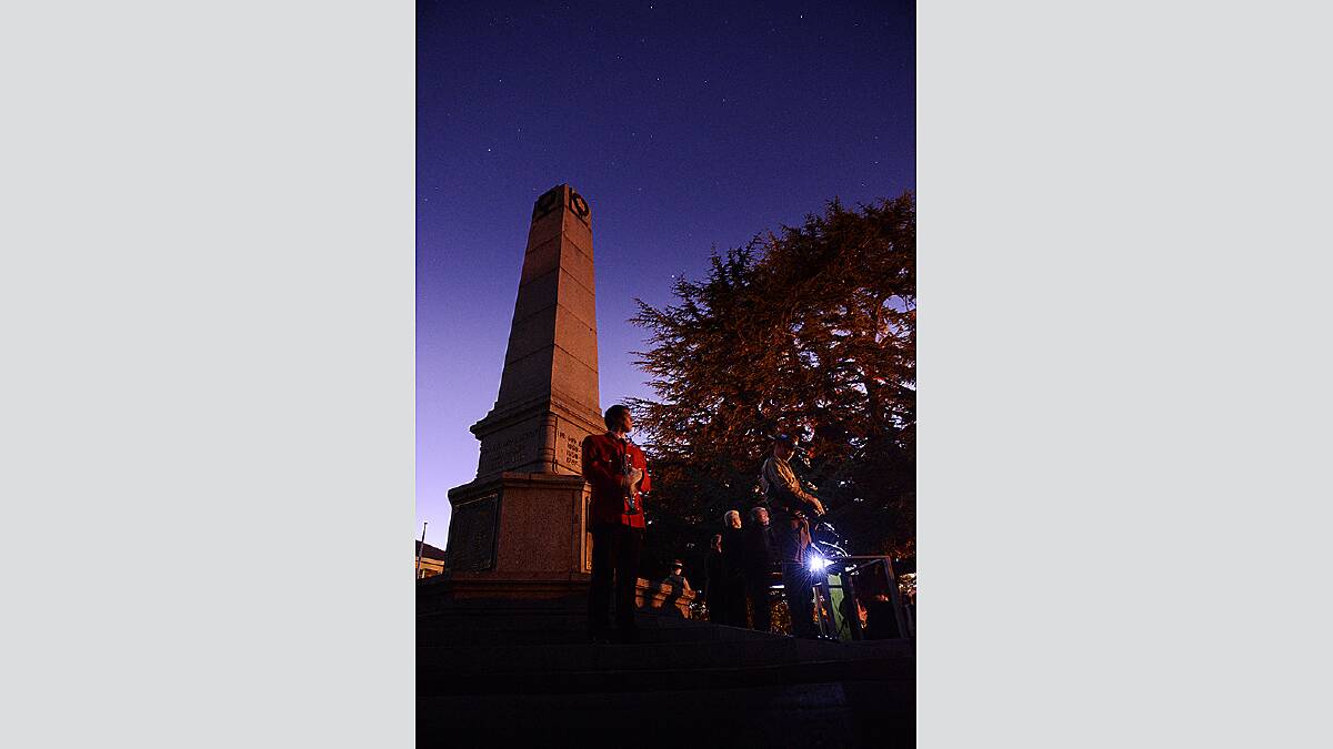 Up to 7000 people attended the Anzac Day dawn service at Royal Park this morning, in what could be its biggest turnout yet. Picture: SCOTT GELSTON.
