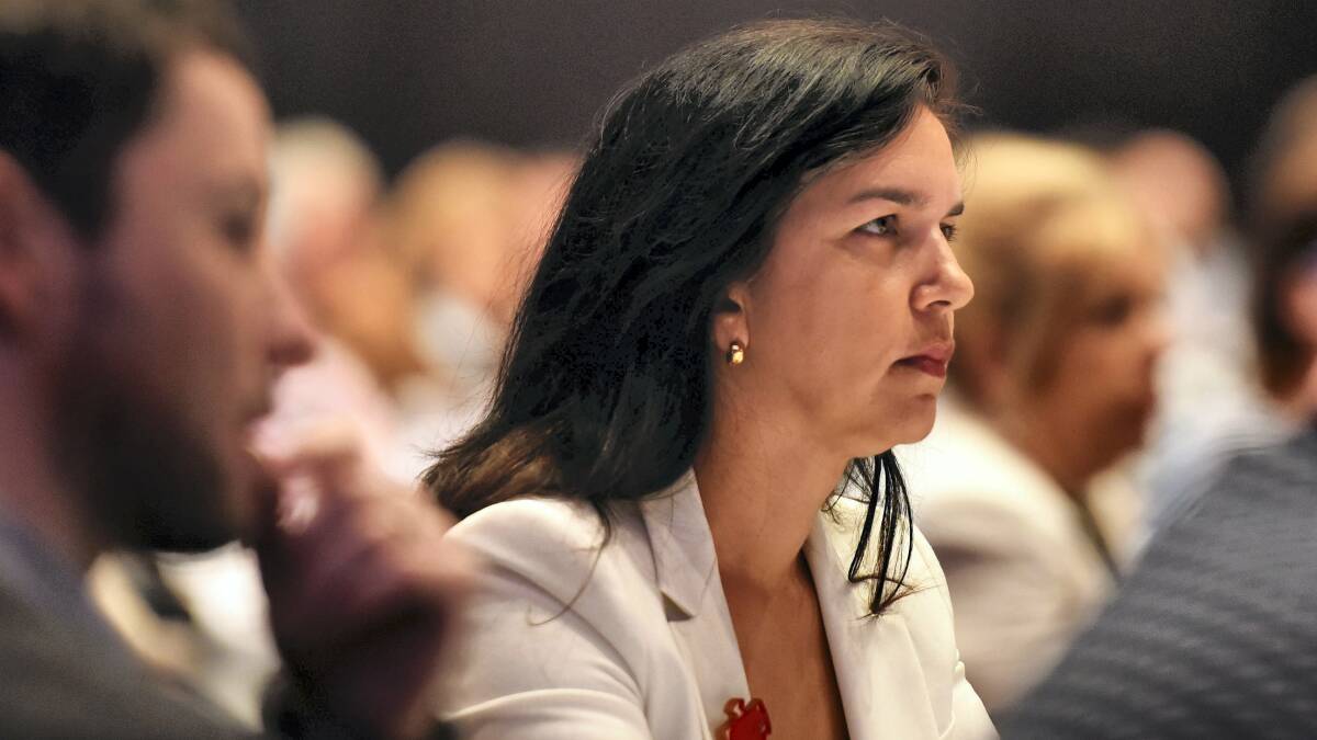 Senator Lisa Singh at the Tasmanian State Labor conference ... under a faction deal, Senator Singh has been relegated to an unwinnable fourth spot on the Senate ticket. 