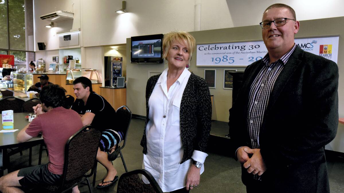 Deputy chief executive Catherine Wilson and chief executive Dean Cook prepare to celebrate 30 years of successful operation of AMC Search. Picture: NEIL RICHARDSON