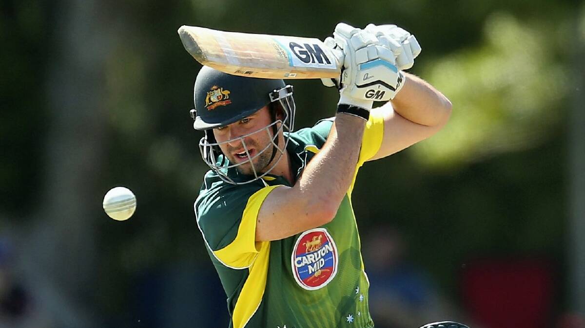 Alex Doolan at the crease during the Cricket Australia Quadrangular Series Final match between Australia A and India A at Marrara Oval in Darwin earlier this month ... Doolan has been sidelined by injury. Picture: GETTY IMAGES