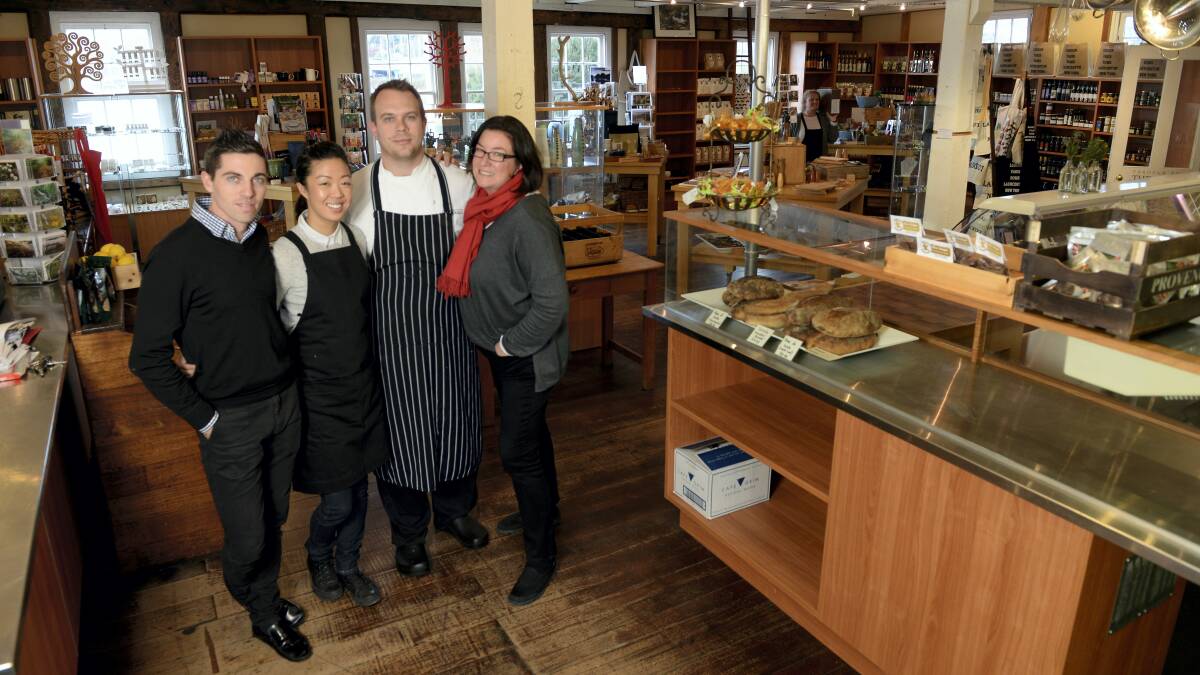 Stillwater co-owners James and Bianca Welsh, Craig Will and Kim Seagram have bought The Mill Providore and Gallery. Picture: MARK JESSER