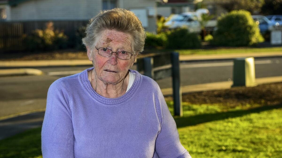 Ravenswood retiree Pat Cottrell was alarmed when she found a syringe in her letterbox in Blyth Street on Wednesday. Picture: PHILLIP BIGGS
