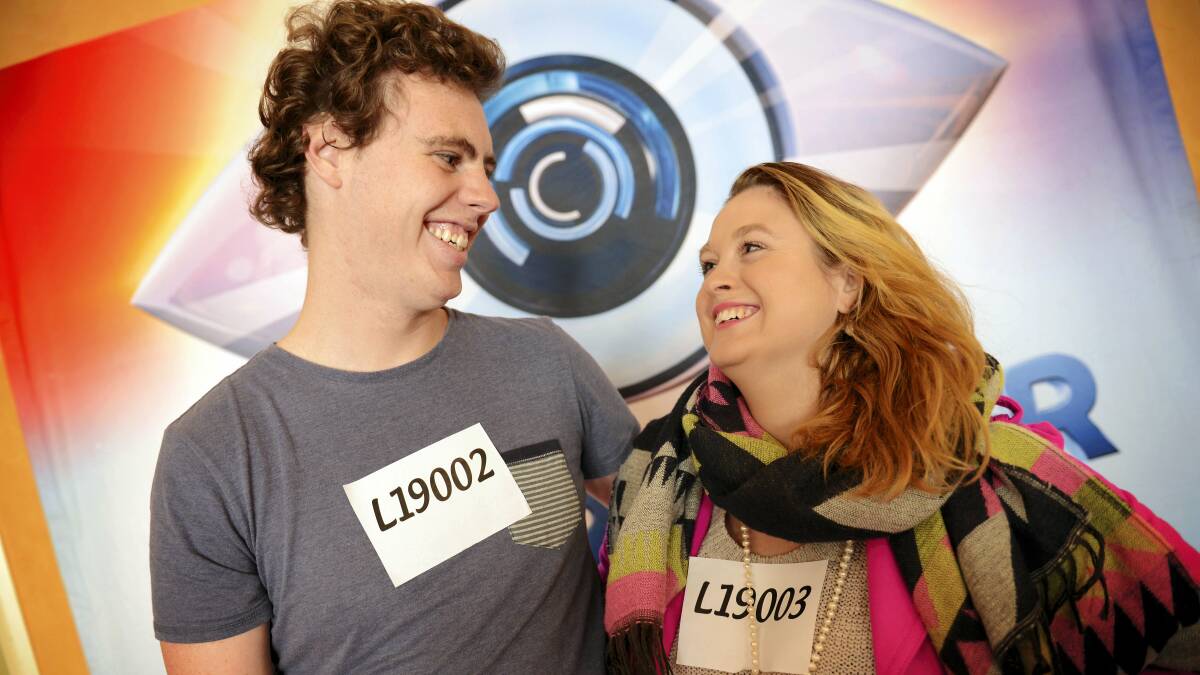 Launceston couple Jack Milne and Meg Smith, both 24, were two of more than 200 people to audition for reality television show Big Brother in Launceston yesterday.