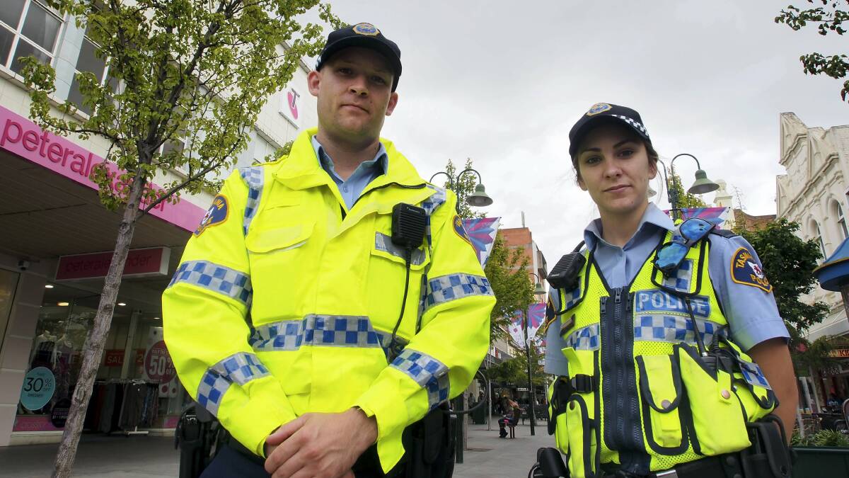 Constables Dan Gaden and Lucy Barwick want Christmas revellers to enjoy themselves responsibly.