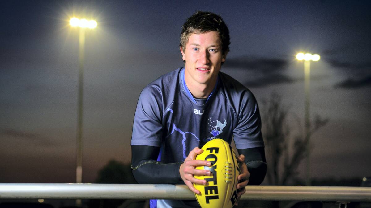 Western Storm on-baller  and former Mariner Matt Hanson  still has  ambitions of making it to the AFL.  Picture: PHILLIP BIGGS
