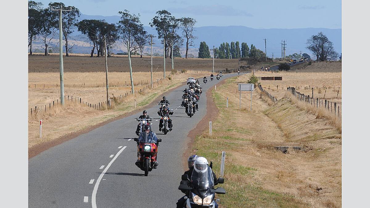 The 3rd annual Black Dog Ride from Campbell Town to Bicheno