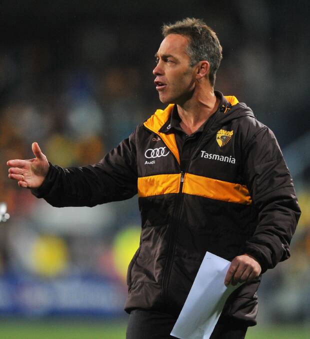 Coach park: Alastair Clarkson (above), Brad Scott and Matthew Richardson (below) will all be sharing their knowledge with Tasmanian coaches.