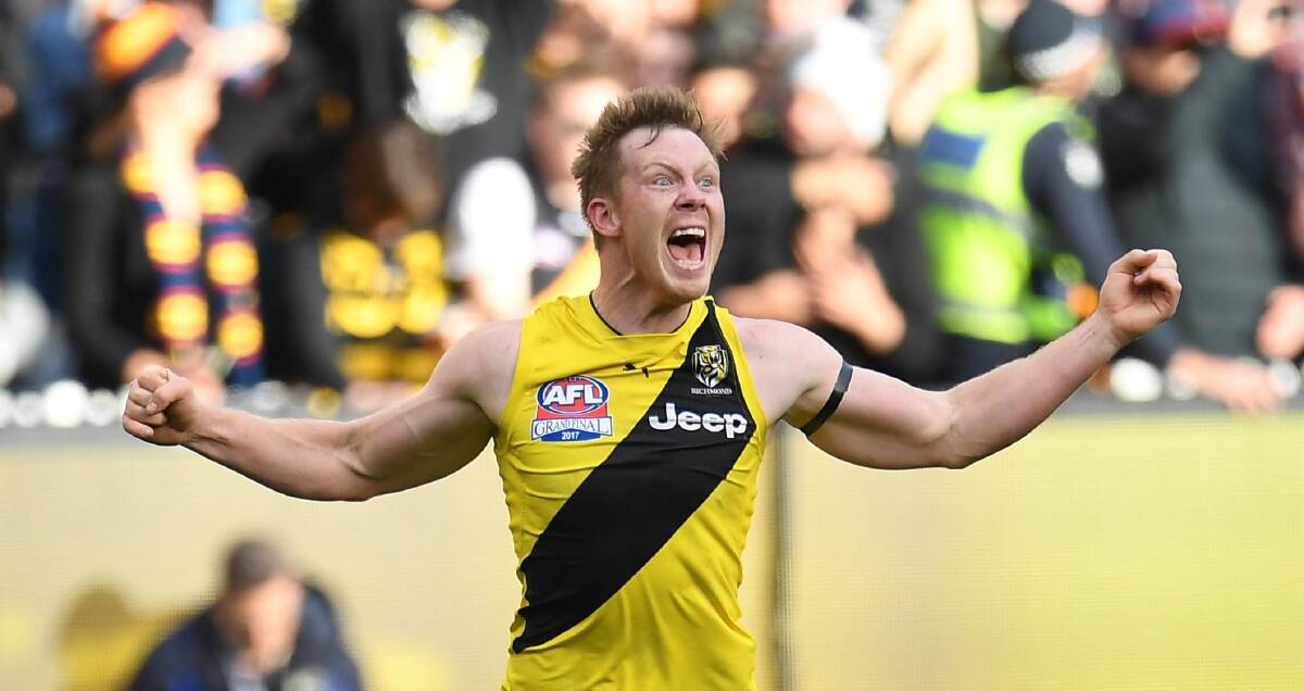 Jack's back: Richmond spearhead Jack Riewoldt will be inducted into the Tasmanian Football Hall of Fame. Picture AAP.