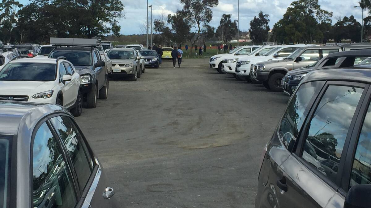 Space exploration: The Churchill Park car park was a busy place over the weekend.