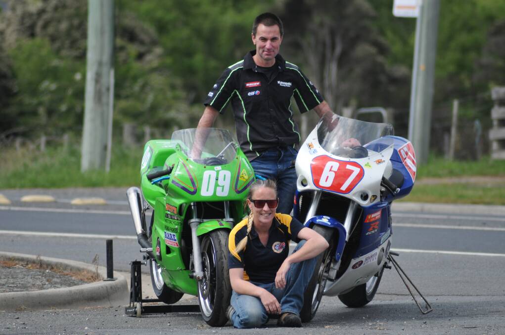 All set: Courtney McMahon and Scott Honeychurch are racing at the Australian Historic Road Racing Champs.