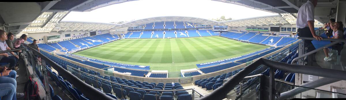 Feeling blue: Brighton and Hove Albion's Amex Stadium is likely to remain deserted for the foreseeable future.