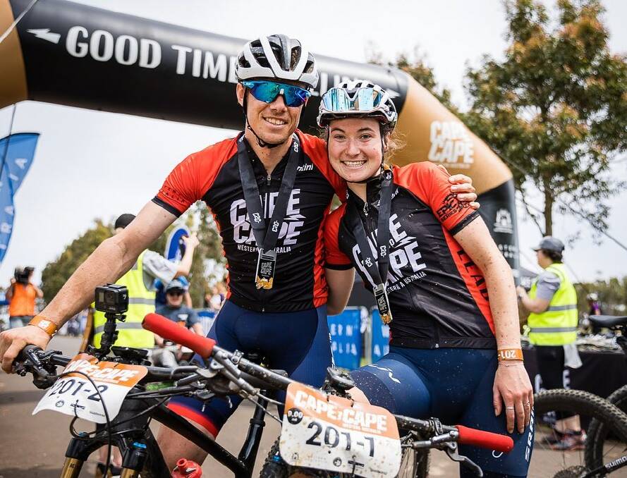 Caped crusaders: Izzy Flint and Cam Ivory win the Cape to Cape MTB race. Picture: Instagram