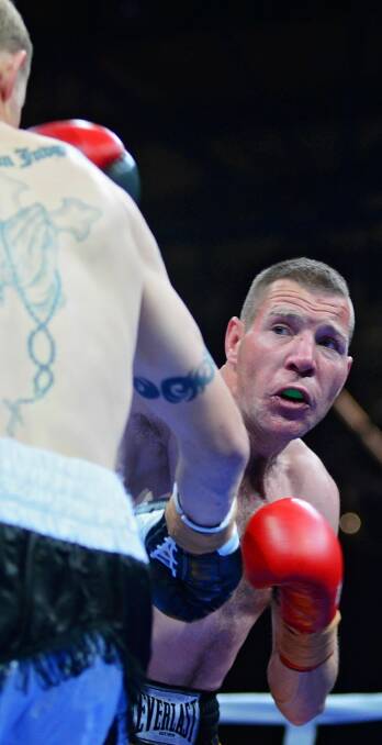 Straight right: Irishman Joe Rea lands a punch on Australian opponent Wade Ryan. Pictures: Phillip Biggs