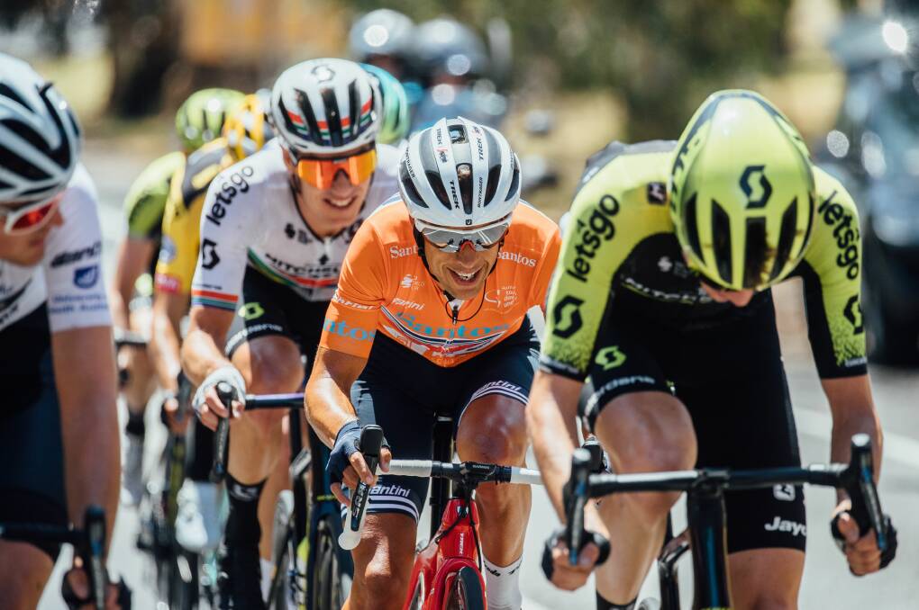 UNDER PRESSURE: Launceston's Richie Porte on his way to victory at last year's Tour Down Under.