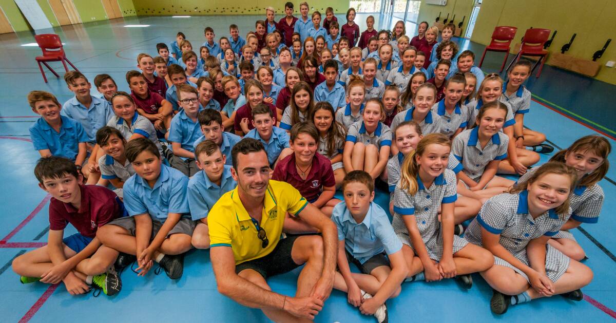 Test subject: Jake Birtwhistle made plenty of new friends when he returned to Riverside Primary School. Picture: Phillip Biggs