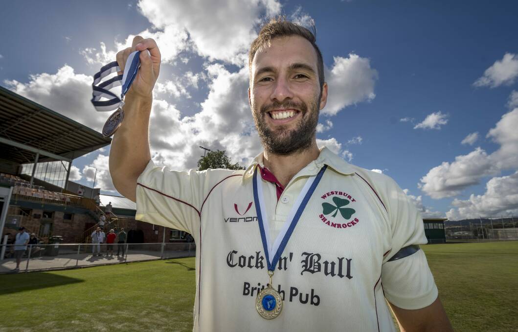 Chapman with his player of the match award from the final. Picture: Phillip Biggs