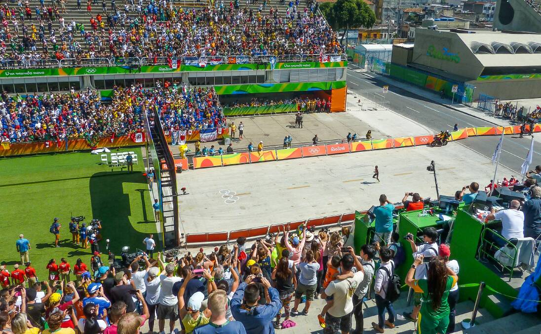 Hot stuff: Kenyan Jemima Sumgong wins the 2016 Olympic marathon in Rio de Janeiro. Picture: Rob Shaw