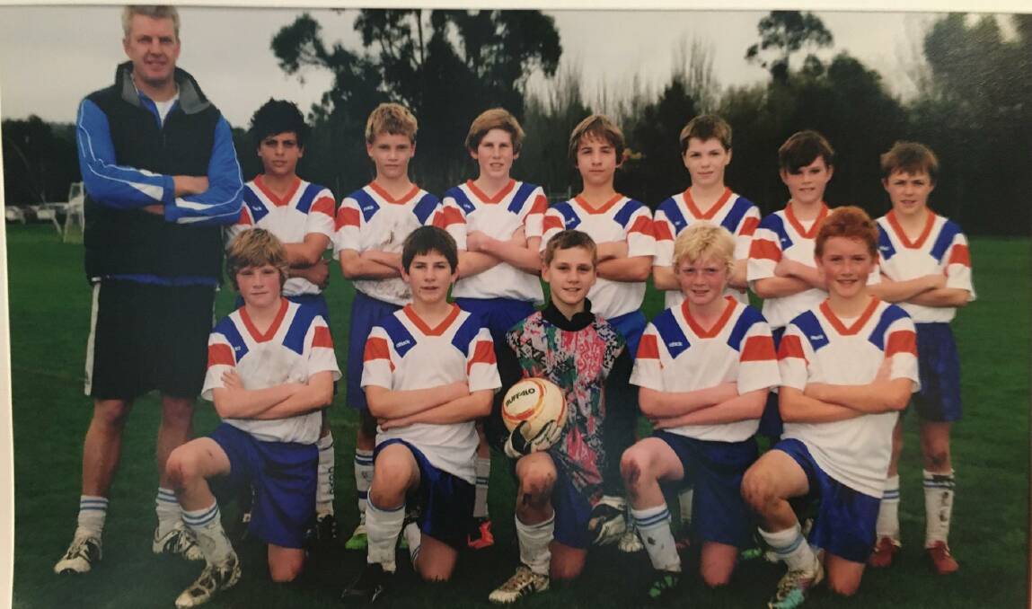 SPIRIT LEVEL: Riverside Olympic under-12 Spirit coached by Lynden Prince and featuring Nathaniel Atkinson (back row, third from left).