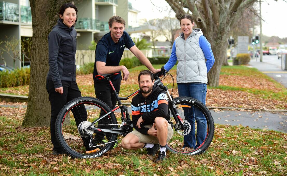 Dual roles: Freycinet Challenge competitors Rowena Fry, Ben Mather, Mark Padgett and Louise Padgett. 