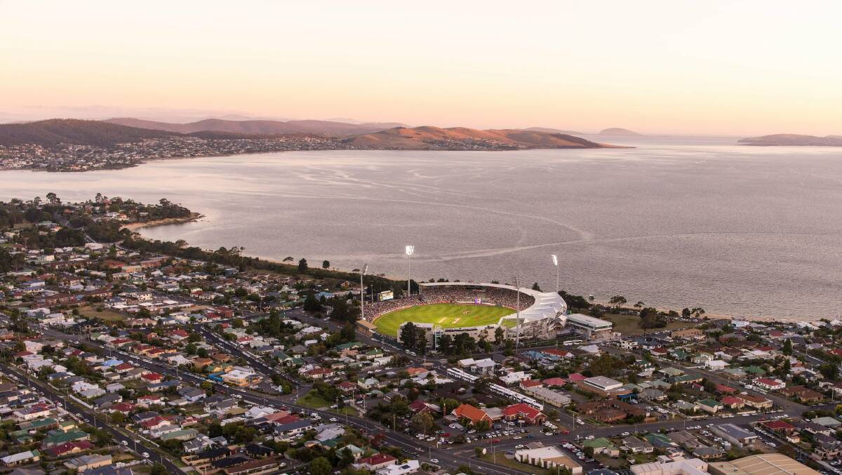 IN THE SPOTLIGHT: Bellerive Oval has hosted 13 previous Tests, but none since 2016. Picture: Twitter