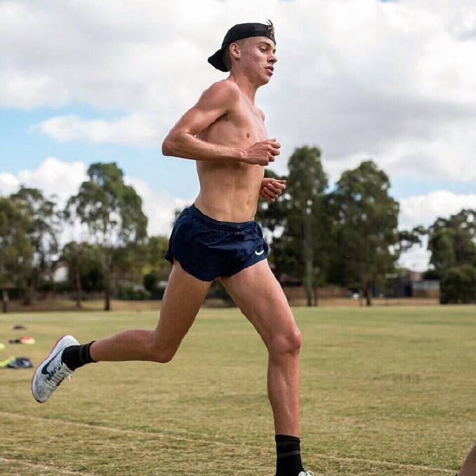 Stewart McSweyn training earlier this year. Picture: Riley Wolff