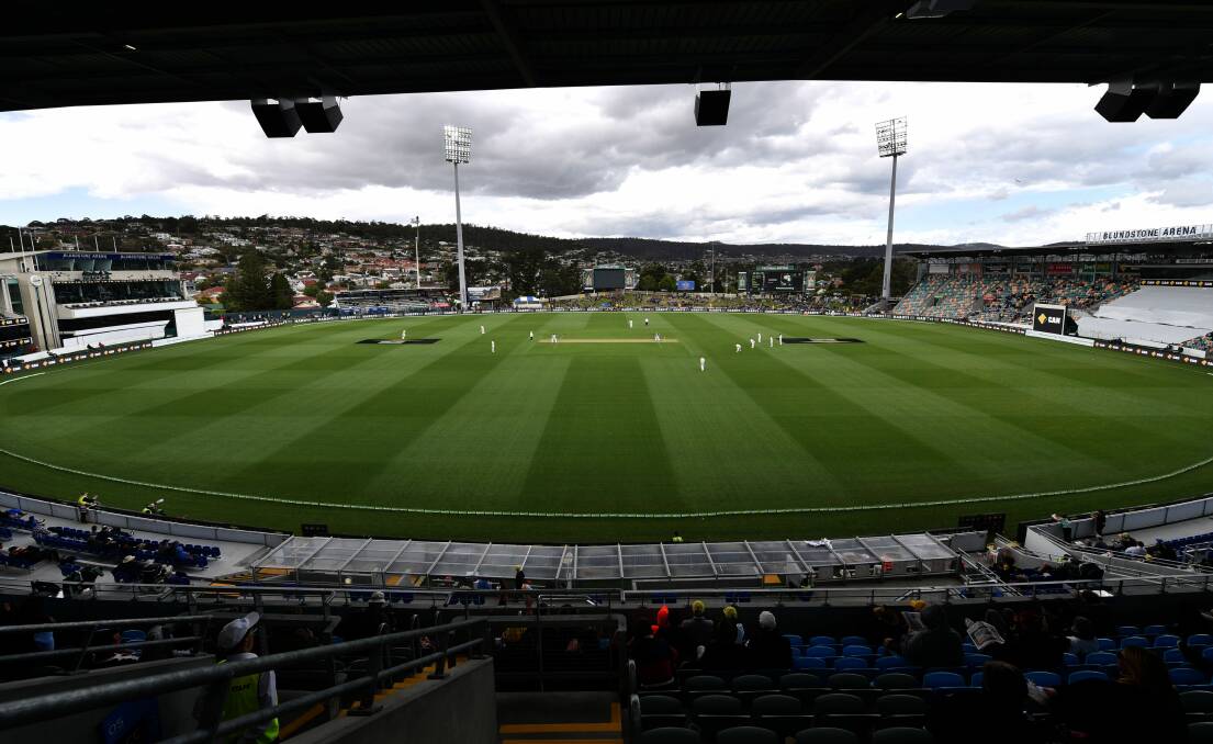 Australia taking on the West Indies in a Test match at Bellerive Oval in 2015. Picture: Scott Gelston 