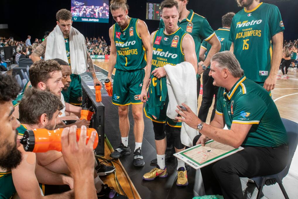GREAT SCOTT: Scott Roth and his Tasmania JackJumpers team have had a stunning first season in the NBL. Picture: Paul Scambler