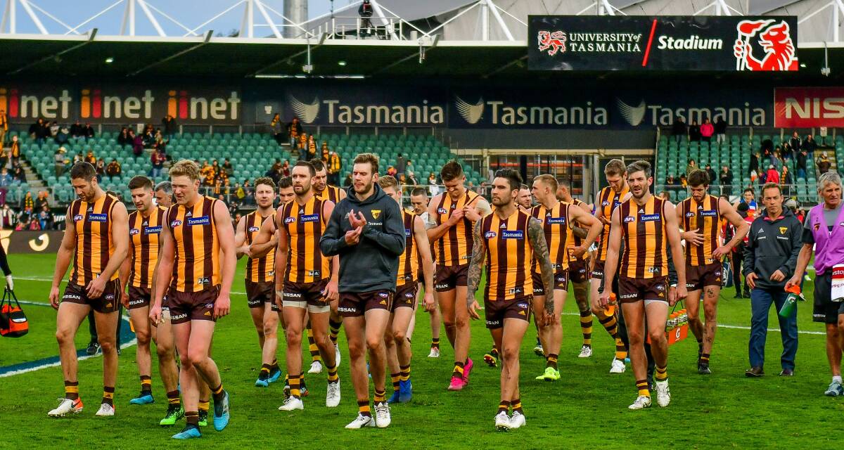 Home comforts: Hawthorn and the AFL have made themselves comfortable in Launceston. Picture: Scott Gelston