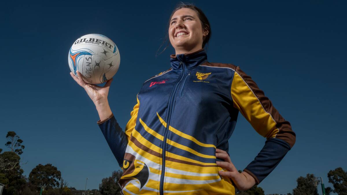 Wise words: Northern Hawks captain Gemma Poke delivered an inspirational speech despite losing Saturday's State League grand final. Picture: Phillip Biggs 