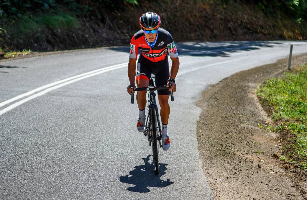Richie Porte training on the Sideling earlier this year. Picture: Scott Gelston