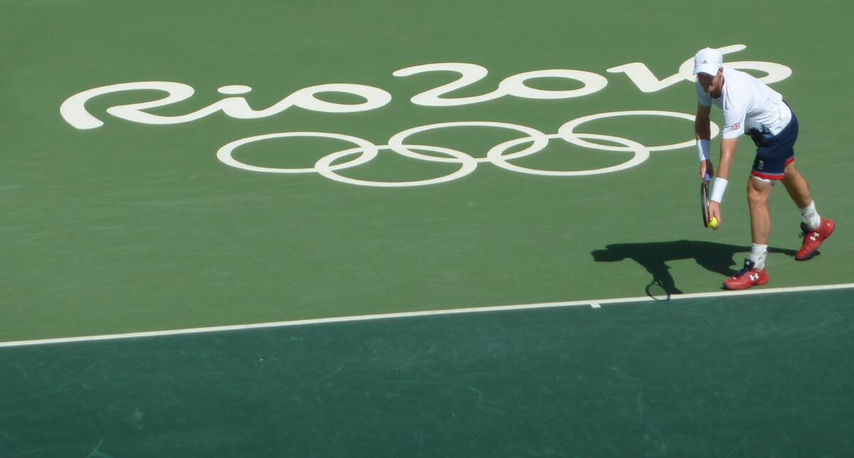 Ahead of his time: British tennis player Andy Murray during an early social isolation experiment at the 2016 Olympic Games in Rio de Janeiro. Picture: Rob Shaw