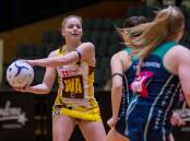 Carr parked: Hannah Carr made a successful transition from the Hawks 19-and-unders to the open side. Picture: Phillip Biggs