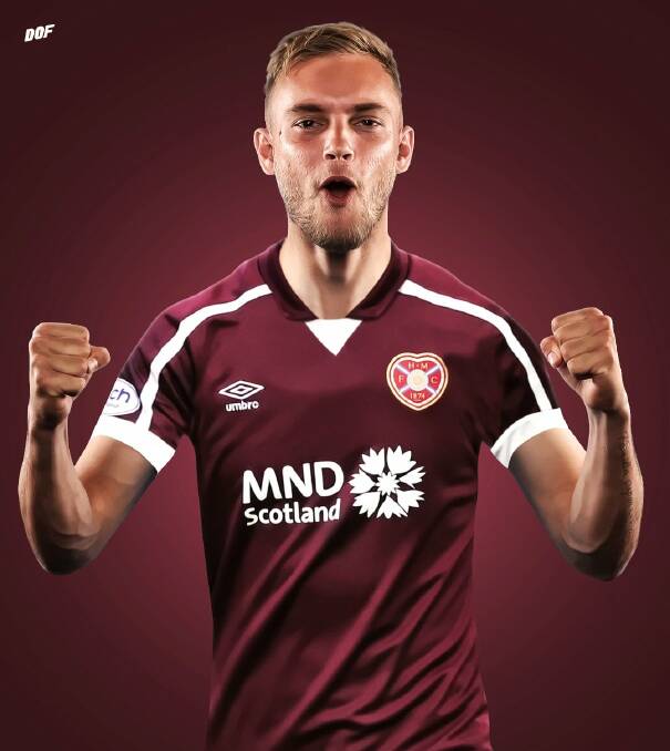 HEART STOPPER: Tasmanian Nathaniel Atkinson has signed for Scottish Premier League side Heart of Midlothian. Picture: Twitter