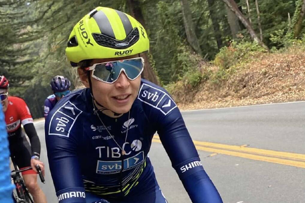 On the road again: Launceston cyclist Nicole Frain is up and running with US cycling team Tibco Silicon Valley. Picture: Contributed