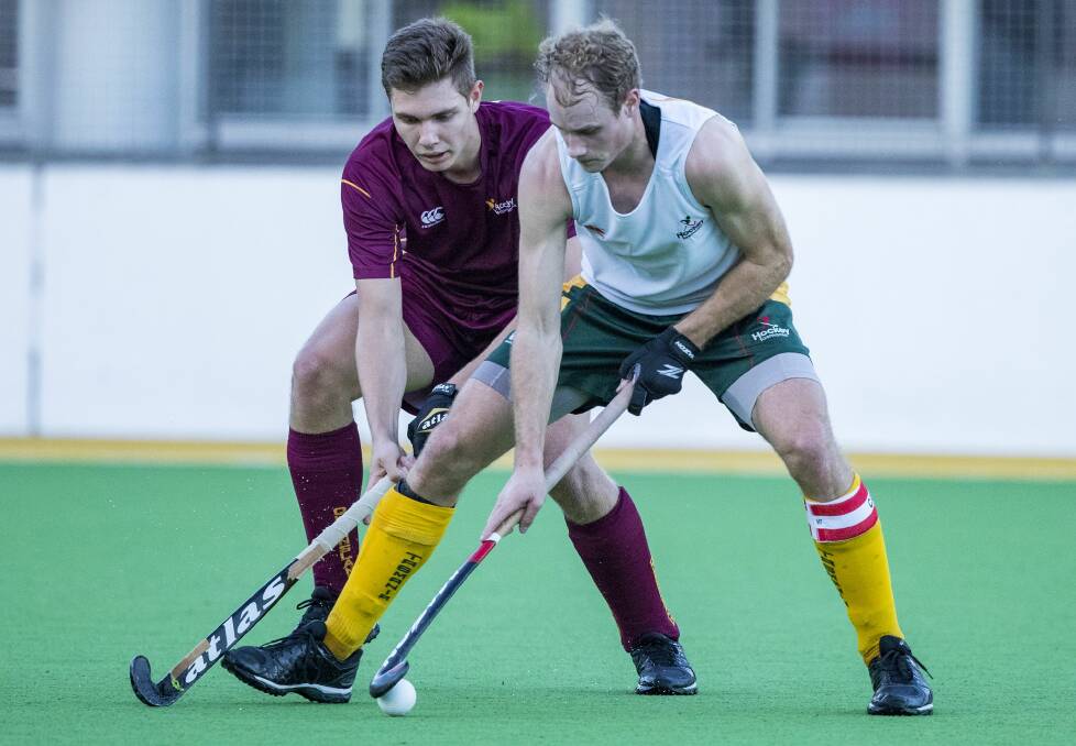 Jack flash: Jack Welch captaining Tasmania's team at the Australian under-21 hockey championships in Sydney in July. Picture: Click In Focus