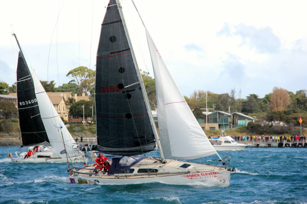 Turning Japanese: Force Eleven at the start of the Melbourne to Osaka race earlier this year. Picture: ORCV.