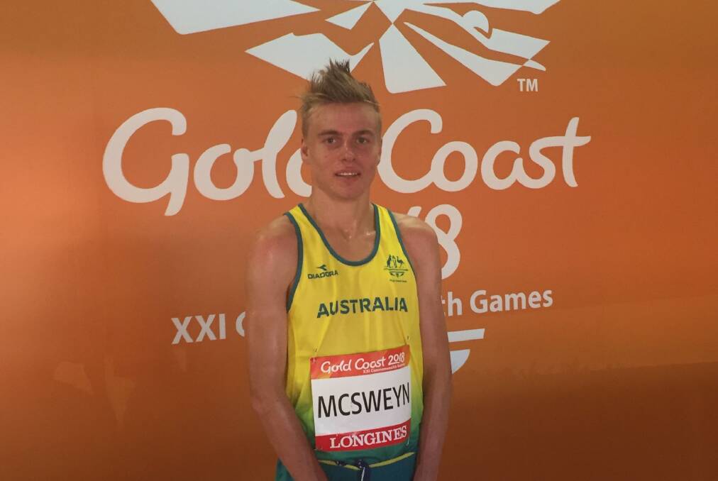 Coasting along: Stewart McSweyn after competing at the Commonwealth Games on the Gold Coast in April.