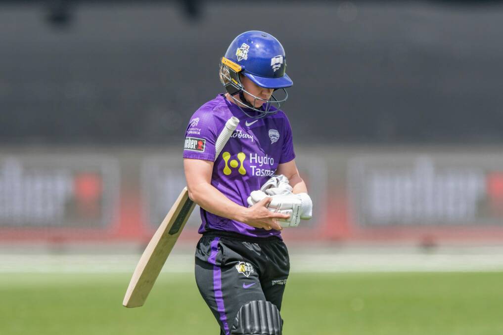 OVER AND OUT: Departing Hurricanes batters have become an all-too-familiar sight during this WBBL campaign. Picture: Phillip Biggs