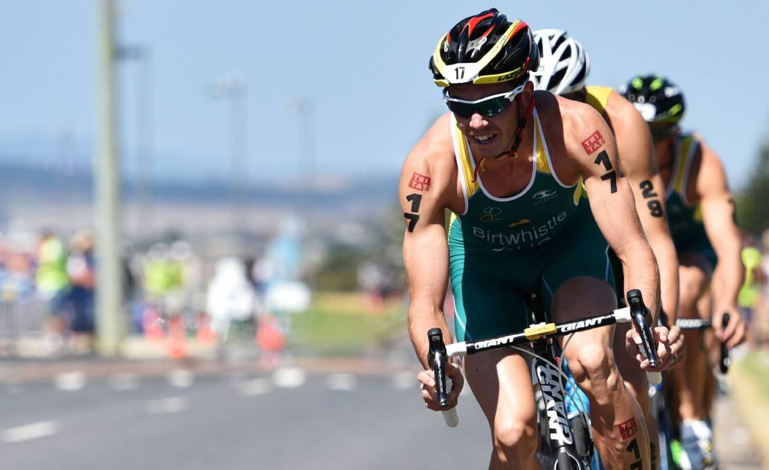 Standing up: Tasmanian Jake Birtwhistle is now sitting 13th in the World Triathlon Series standings.