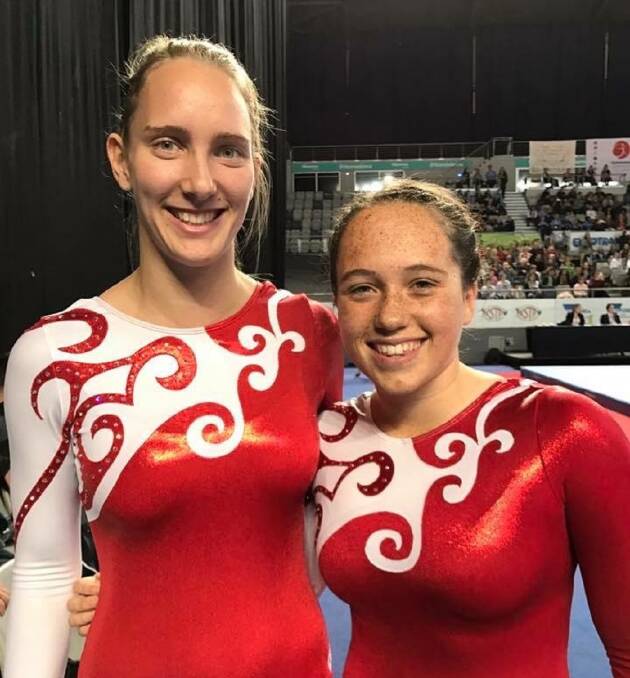 All smiles: Blair Kirkpatrick and Ruby Lowe, of Launceston, at the championships.
