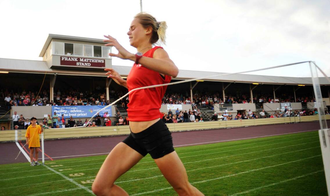 Carnival atmosphere: Milly Clark has been a regular visitor to her home state and won the mile at Devonport Carnival in 2011. Picture: Scott Gelston
