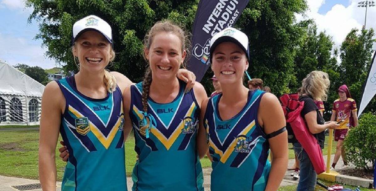 National recognition: Tasmania's Alliance girls Rebecca Oliver, Emma Haynes and Alice Robinson.