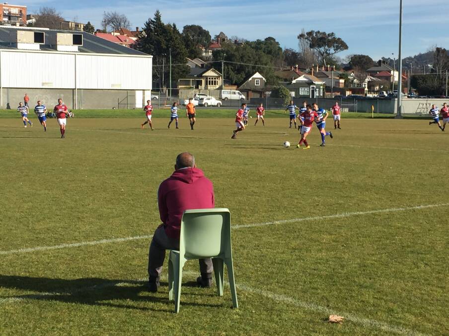 Socially isolating: Coach Fernando Munoz keeps a close eye on his Northern Rangers players. Picture: Rob Shaw