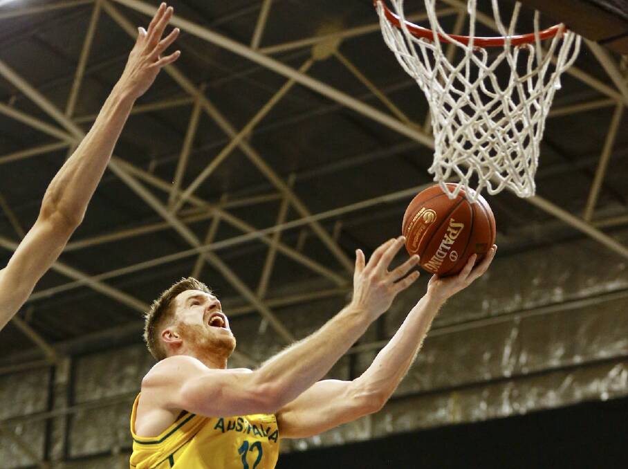 Looking up: Lucas Walker is among three Launceston-born basketballers in the current Boomers squad.