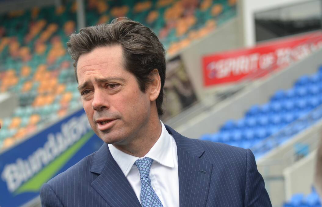 Let's be Blund: Gillon McLachlan and the AFL have long played on Tasmania's passion for footy. Picture: File